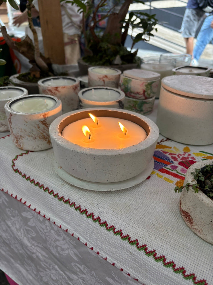Velas aromáticas concreto